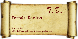 Ternák Dorina névjegykártya